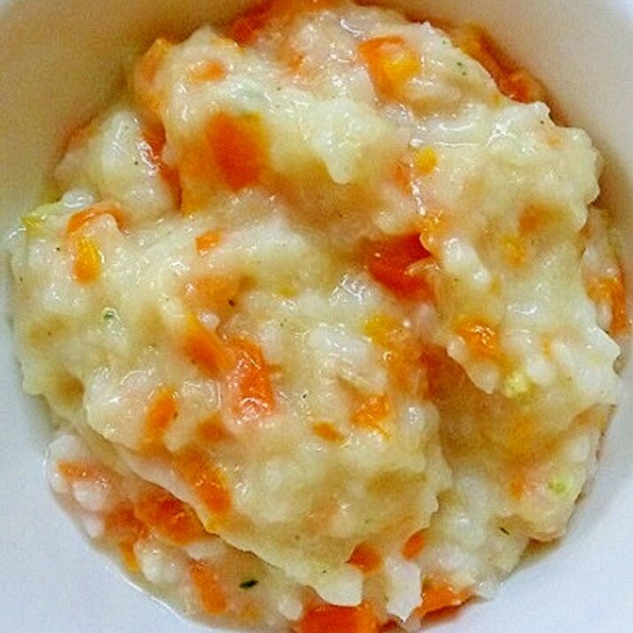 離乳食後期 鮭 ツナ にんじん入りクリームお粥 レシピ 作り方 By J Mammy 楽天レシピ 離乳食後期 鮭 ツナ にんじん入りクリームお粥 レシピ 作り方 By J Mammy 楽天レシピ